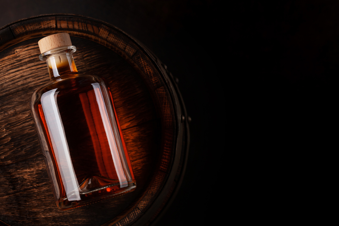 Bottle with rum